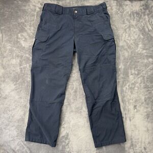 5.11 Tactical Stryke Pants Mens 37x29 Blue Ripstop Cargo Pocket Outdoor Workwear